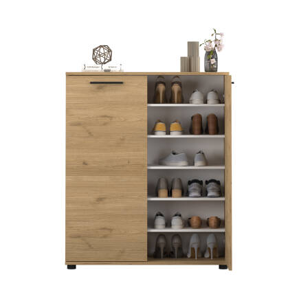 Trendline Çok Amaçlı İki Kapaklı 5 Raflı Dolap - Florida Meşe 91x108x35 cm - 3