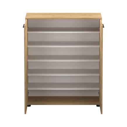 Trendline Çok Amaçlı İki Kapaklı 5 Raflı Dolap - Florida Meşe 91x108x35 cm - 4