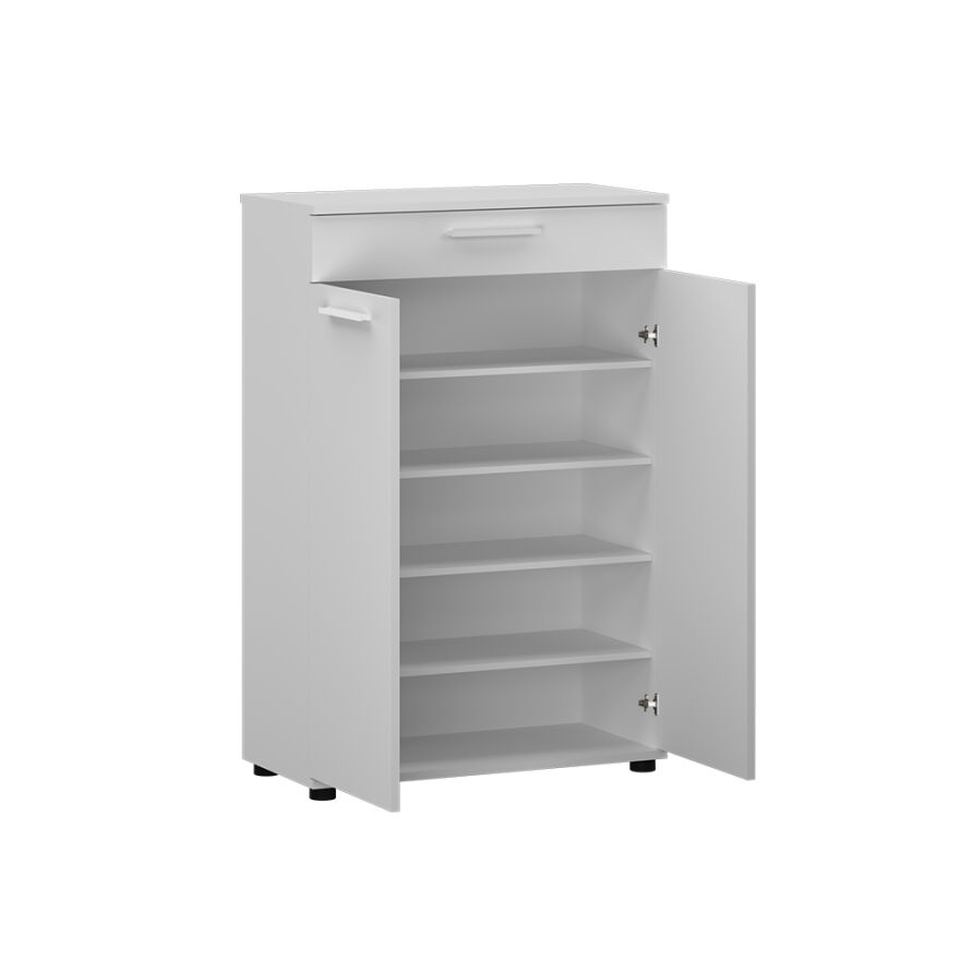 Trendline Kapaklı Çekmeceli Çok Amaçlı Dolap - Mat Beyaz 73x108x35 cm (GxYxD) - 6