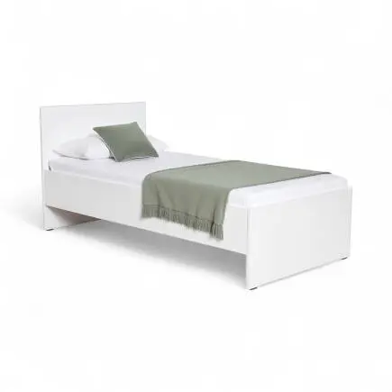 Trendline Tek Kişilik Karyola-Mat Beyaz 96x89x195 cm (GxYxD) - 2