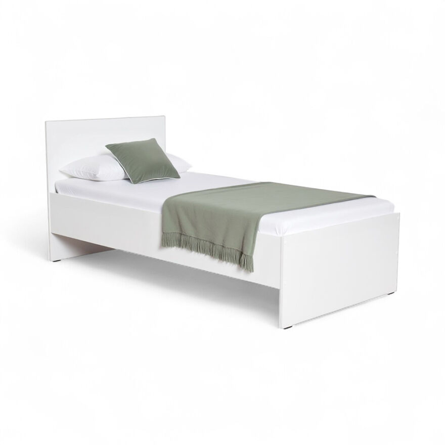 Trendline Tek Kişilik Karyola-Mat Beyaz 96x89x195 cm (GxYxD) - 2