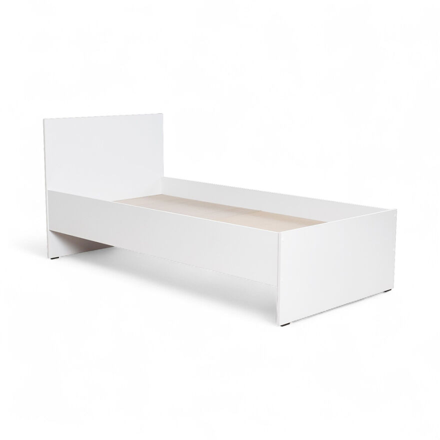 Trendline Tek Kişilik Karyola-Mat Beyaz 96x89x195 cm (GxYxD) - 3