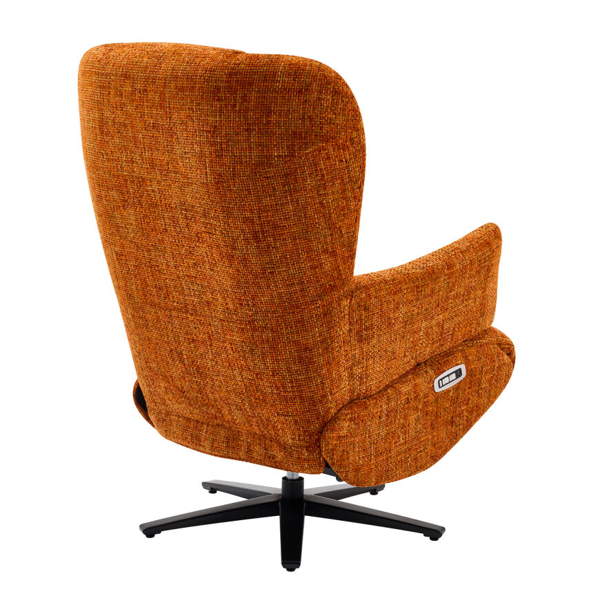 Trendy Elektrikli Otomatik Mekanizmalı Baba ve TV Koltuğu – Portakal 78x112x88 cm - 6