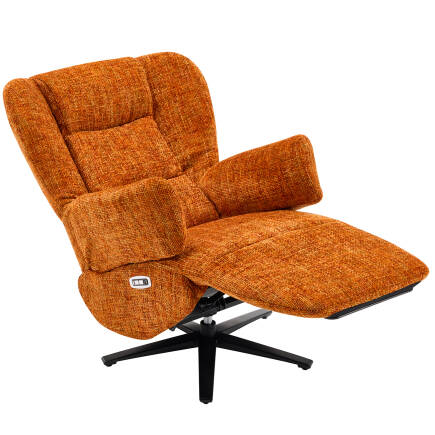 Trendy Elektrikli Otomatik Mekanizmalı Baba ve TV Koltuğu – Portakal 78x112x88 cm - 3