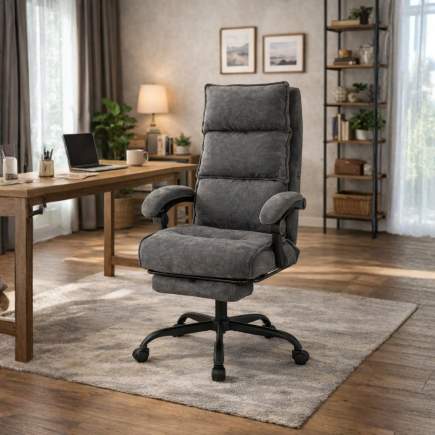 Ultra Comfort Çalışma Koltuğu -  Koyu Gri 64,5x112-120x65 cm - 3