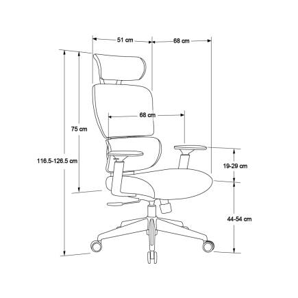 Unique Yönetici ve Ofis Koltuğu-Siyah 68,5x116,5-126,5x68 cm (GxYxD) - 7
