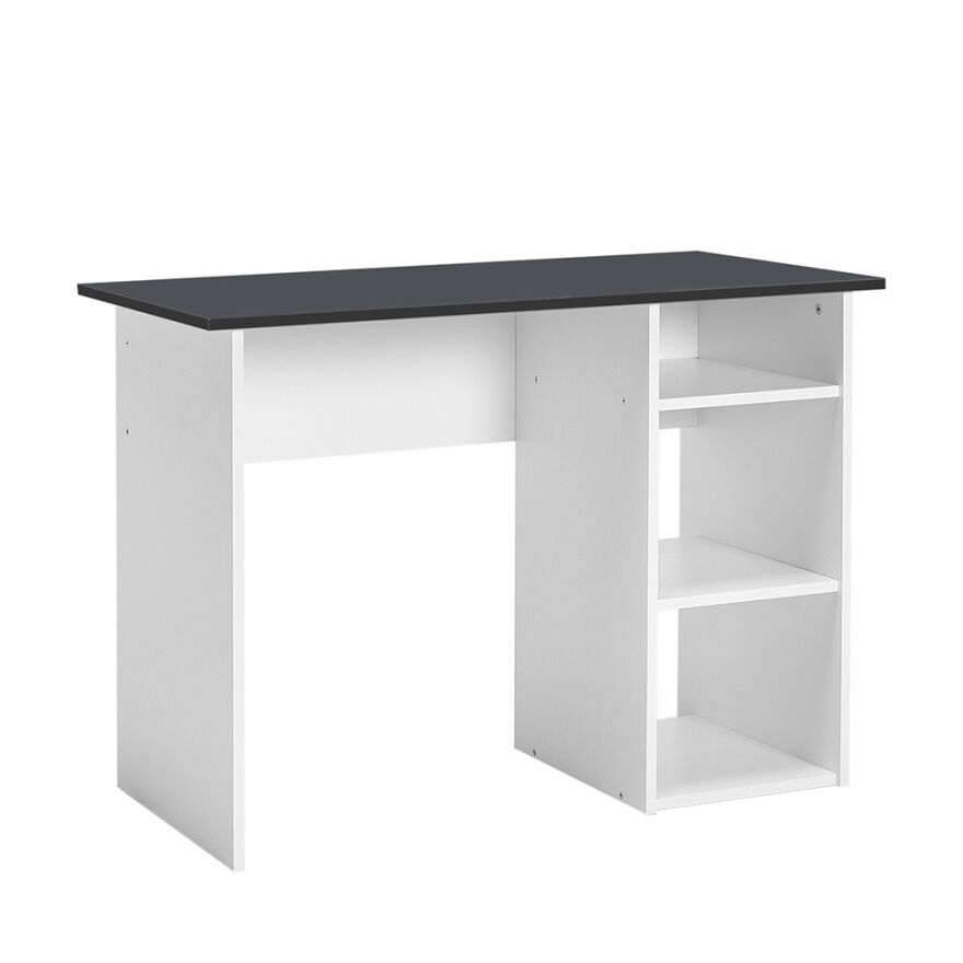 Vera 3 Raflı Çalışma Masası-Beyaz-Antrasit 101x75x45 cm (GxYxD) - 1