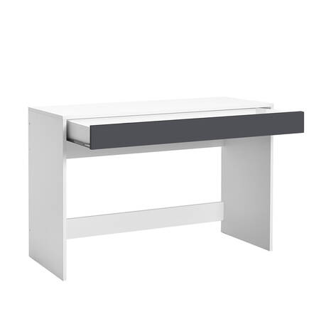 Vera Çekmeceli Çalışma Masası-Beyaz-Antrasit 110x75x42 cm (GxYxD) - 2