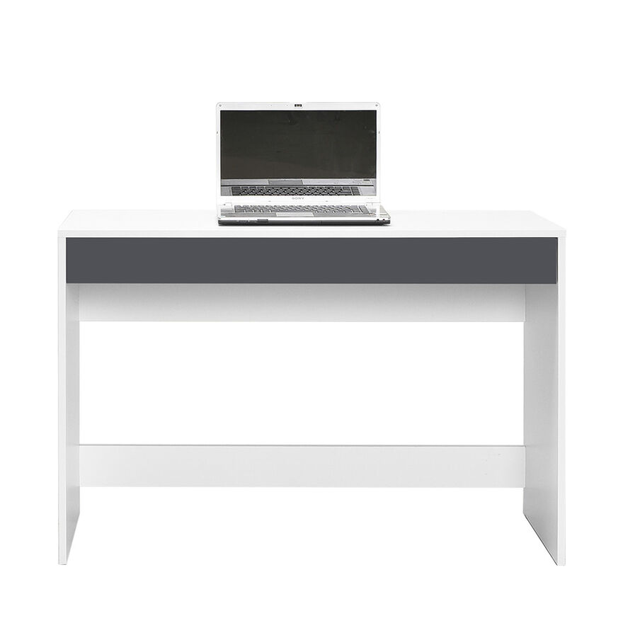 Vera Çekmeceli Çalışma Masası-Beyaz-Antrasit 110x75x42 cm (GxYxD) - 6