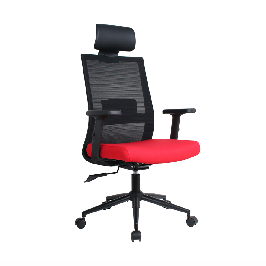 Vera Flex Multi Fonksiyon Çalışma Koltuğu - Siyah/Kırmızı 63x117-127x67 cm - 1