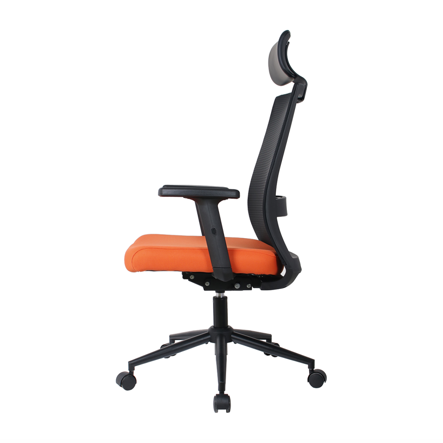 Vera Flex Multi Fonksiyon Çalışma Koltuğu - Siyah/Turuncu 63x117-127x67 cm - 8