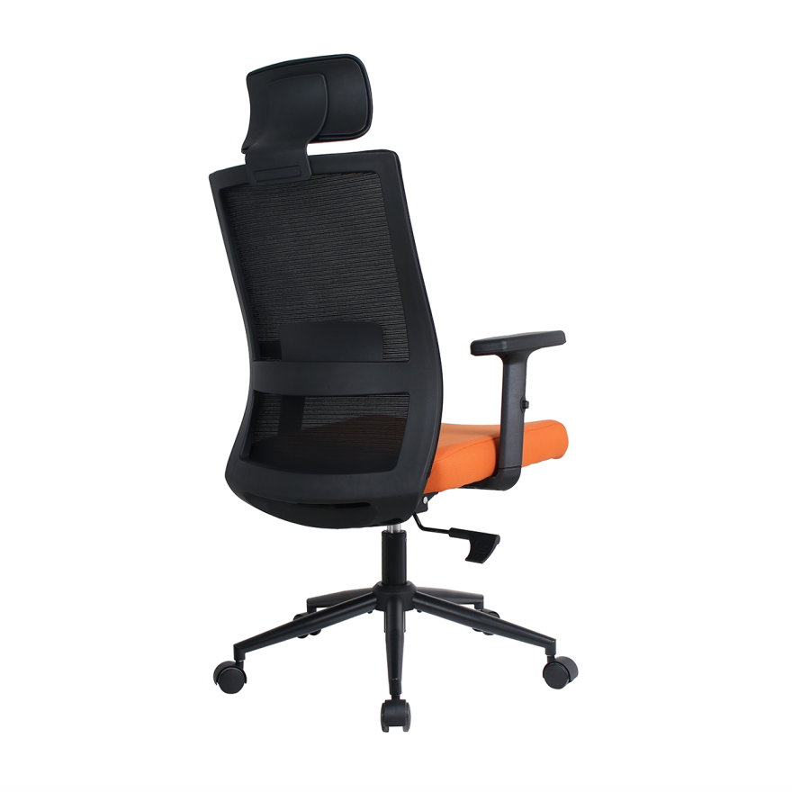 Vera Flex Multi Fonksiyon Çalışma Koltuğu - Siyah/Turuncu 63x117-127x67 cm - 5
