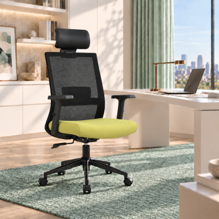 Vera Flex Multi Fonksiyon Çalışma Koltuğu - Siyah/Yeşil 63x117-127x67 cm - 4