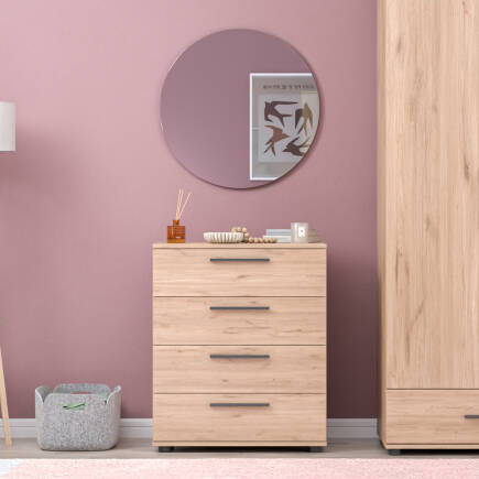 Trendline Genç Odası Dört Çekmeceli Şifonyer Florida Meşe 65x78x41 cm