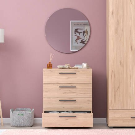 Trendline Genç Odası Dört Çekmeceli Şifonyer Florida Meşe 65x78x41 cm - 7