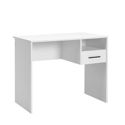 White Çekmeceli Çalışma Masası -Mat Beyaz 90x75x52 cm (GxYxD) - 1