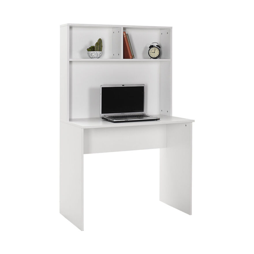 White Raflı Çalışma Masası-Mat Beyaz 90x148x52 cm (GxYxD) - 2