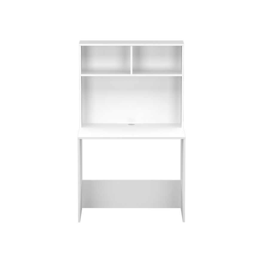 White Raflı Çalışma Masası-Mat Beyaz 90x148x52 cm (GxYxD) - 4