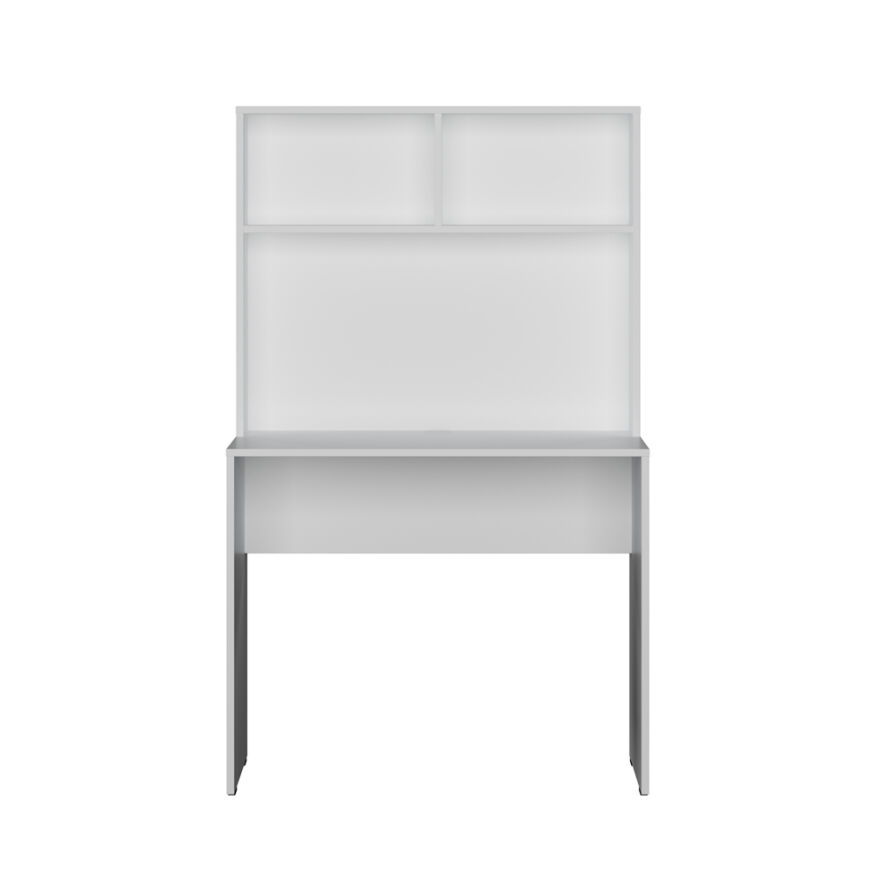 White Raflı Çalışma Masası-Mat Beyaz 90x148x52 cm (GxYxD) - 4